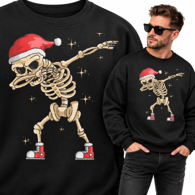 BLUZA ŚWIĄTECZNA  SKULL DABBING CHRISTMAS